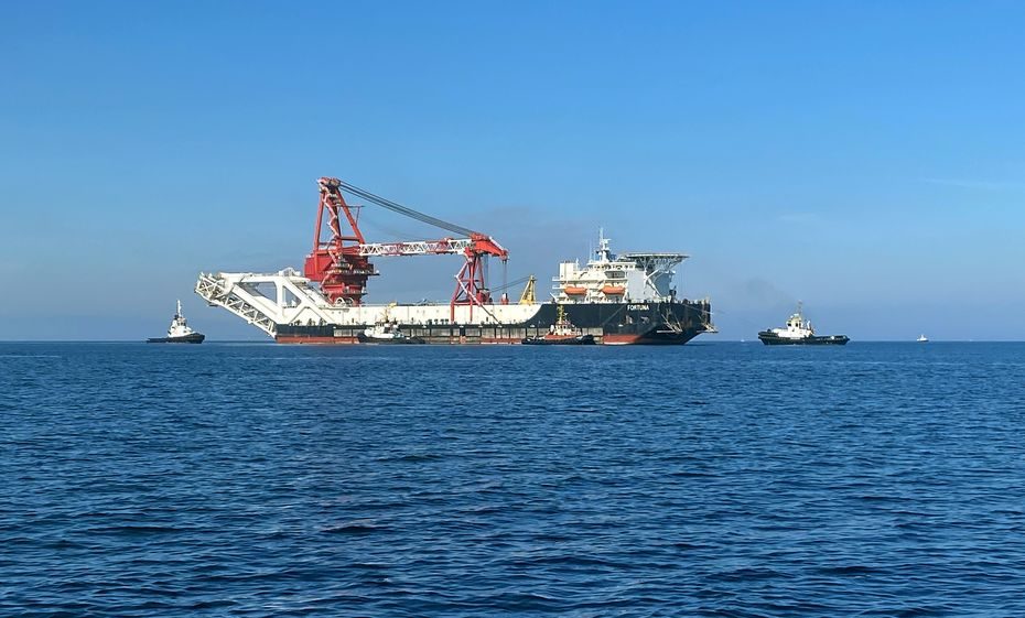 Rusijos laivas nutiesė „Nord Stream 2“ atkarpą Vokietijos vandenyse