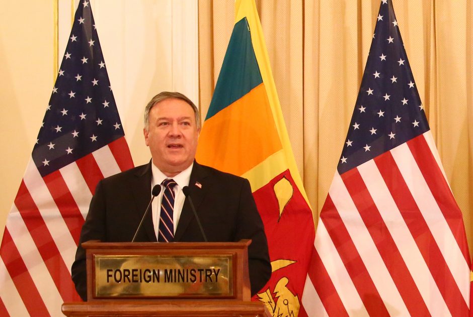 M. Pompeo tęsia JAV kampaniją prieš Kiniją