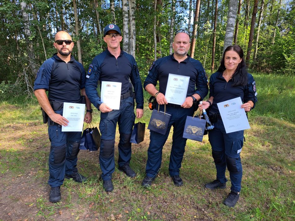 Šaudymo čempionate Latvijoje laurus nuskynė Lietuvos policijos mokyklos komanda