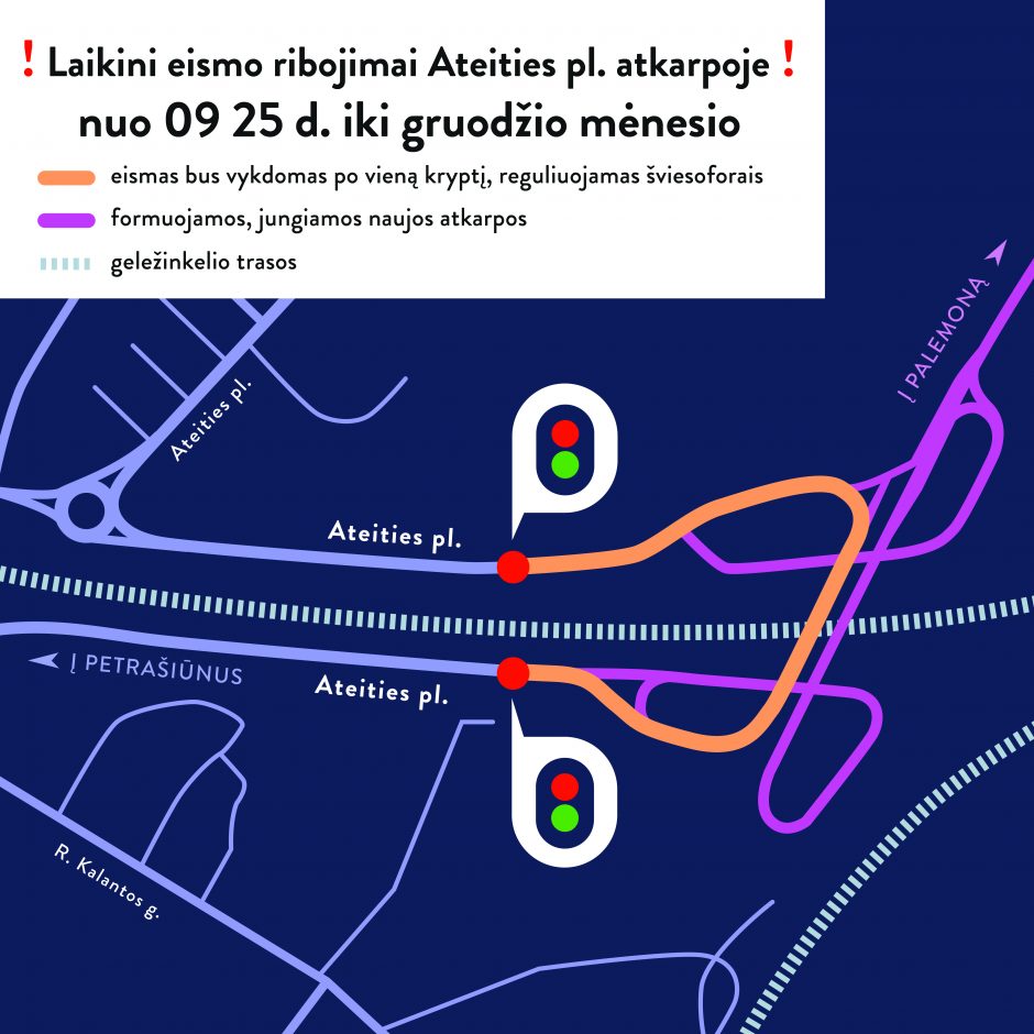 Vairuotojams prireiks kantrybės: bus ribojamas eismas ties Amalių pervaža