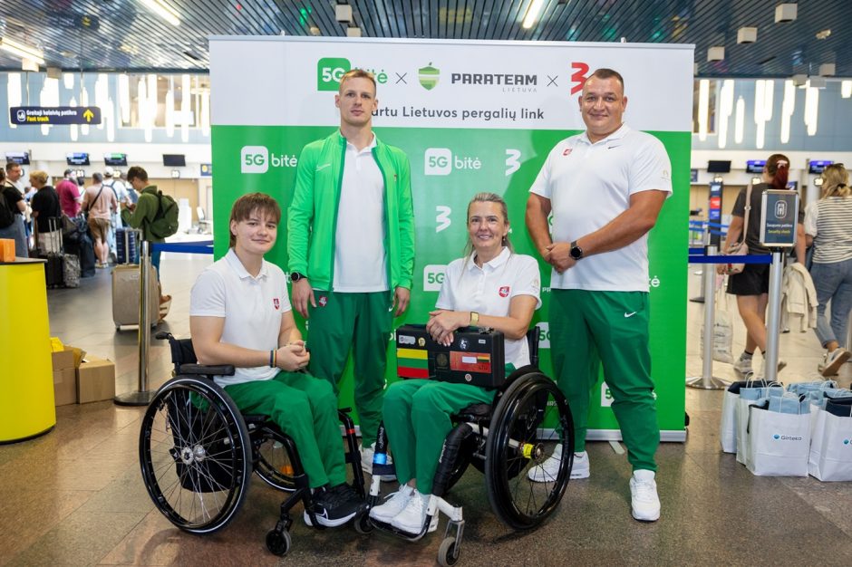 Vilniaus oro uoste – paralimpiečių išlydėtuvės į Paryžiaus vasaros žaidynes