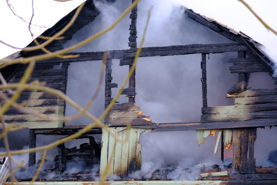 Per Kūčias – tragiškas gaisras Garliavoje: žuvo du žmonės