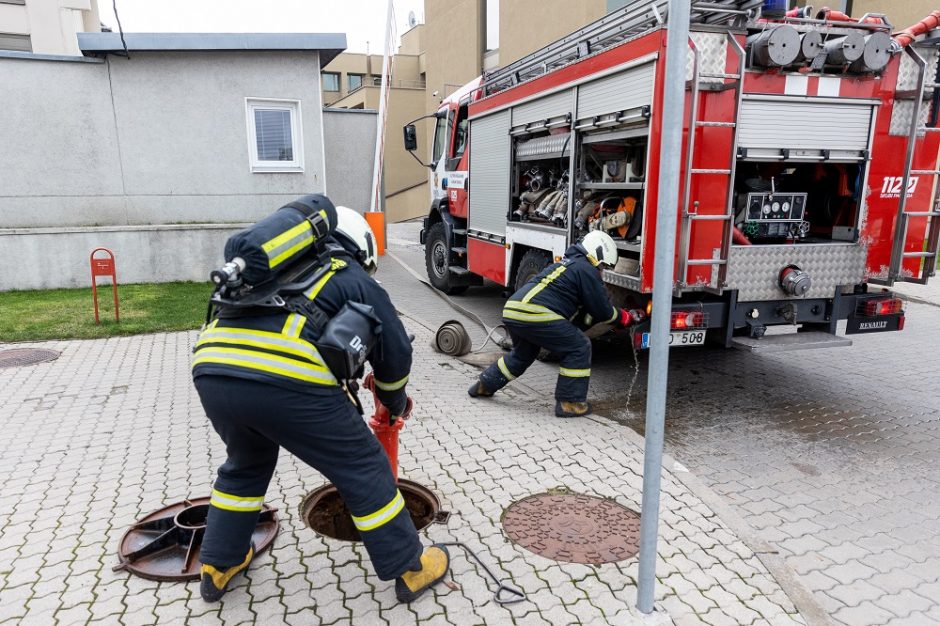 Panevėžio rajone užsidegė medienos apdirbimo įmonė