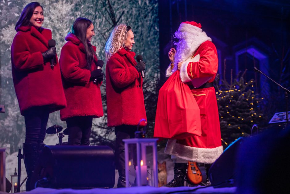 Raudondvario dvare įžiebta įspūdinga Kauno rajono žaliaskarė!