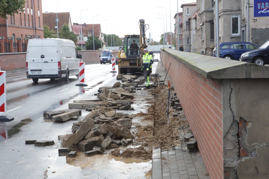 Herkaus Manto gatvėje remonto darbai vyks ir naktimis