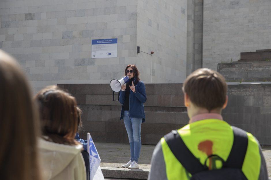 Profesinių sąjungų eisena Kaune: reikalavo poilsio ir didesnės algos