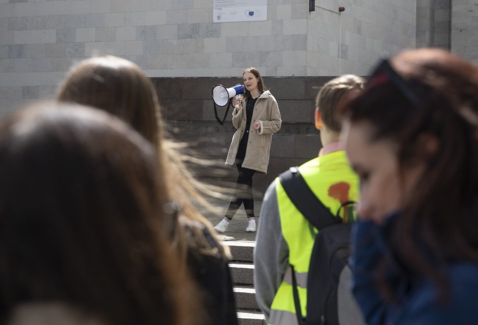 Profesinių sąjungų eisena Kaune: reikalavo poilsio ir didesnės algos