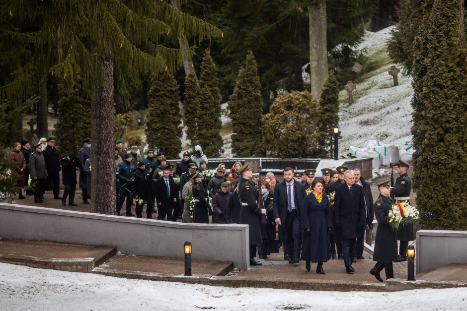Žuvusiųjų už laisvę pagerbimo ceremonija Antakalnio kapinėse