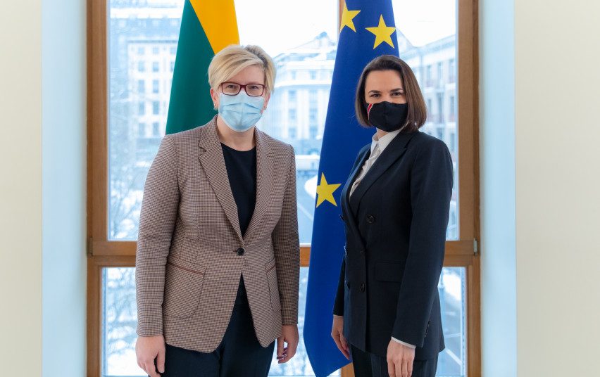 I. Šimonytė ir S. Cichanouskaja aptarė Lietuvos paramą Baltarusijos opozicijai