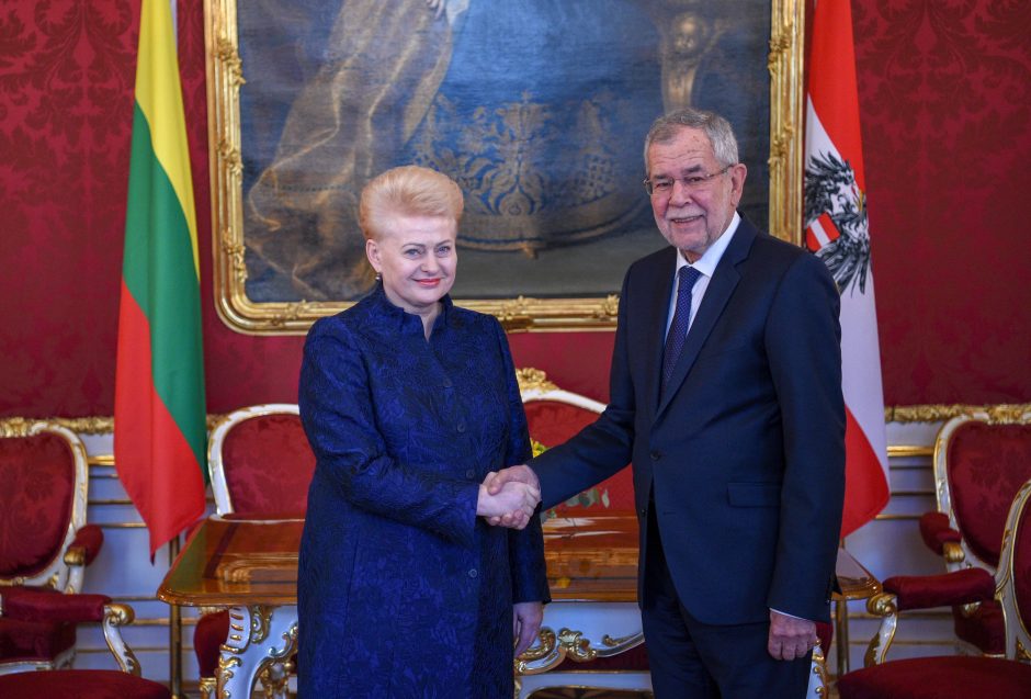 D. Grybauskaitė padėkojo Austrijai už principingą poziciją