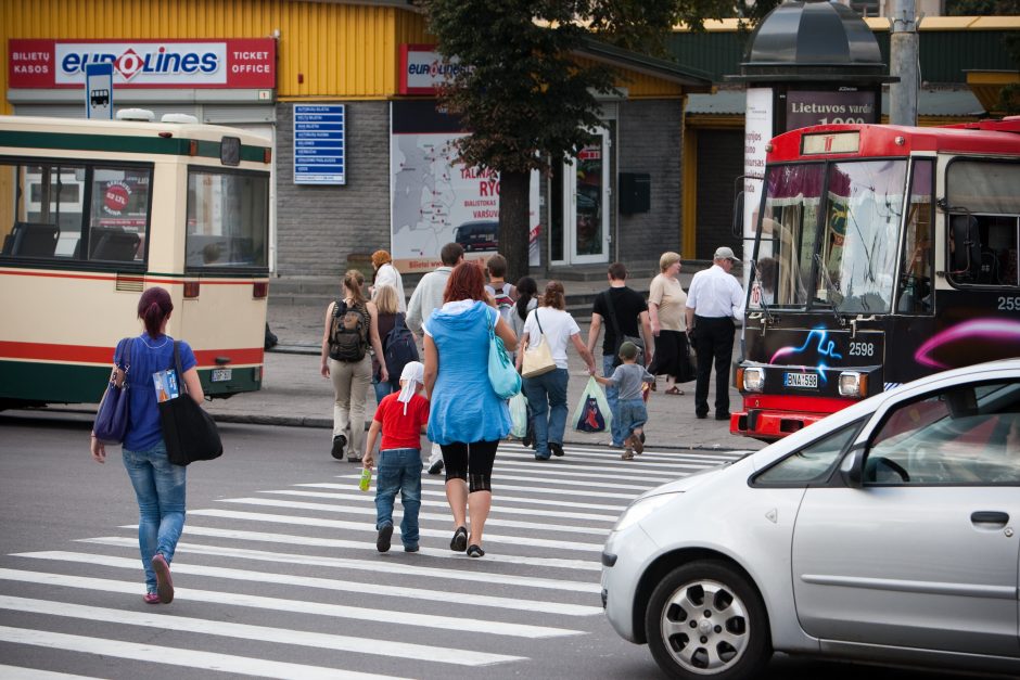 Kas įvyksta paspaudus mygtuką pėsčiųjų perėjoje?