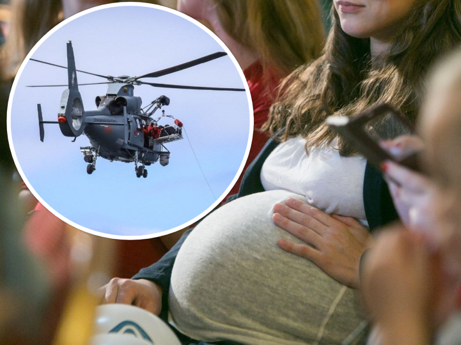 Kariuomenės sraigtasparnis kilo padėti nėščiai moteriai: teko evakuoti iš kelto
