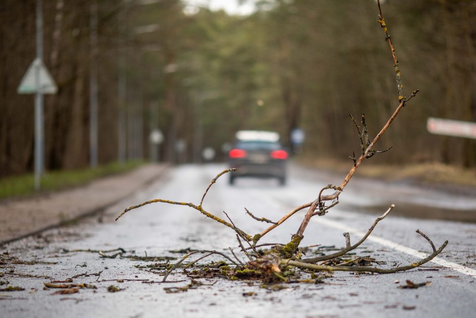 Įspėja vairuotojus: eismo sąlygas sunkins gūsingas vėjas