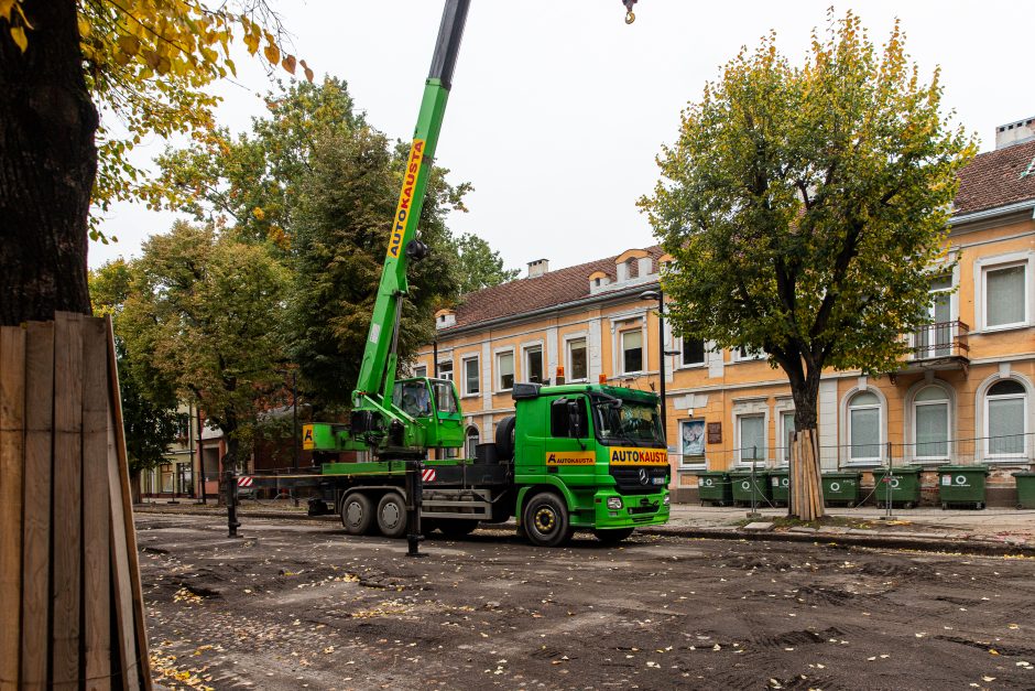 Laisvės alėjoje atsivėrė istorinis grindinys