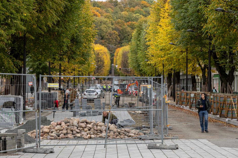 Laisvės alėjoje – istorinio grindinio intarpas