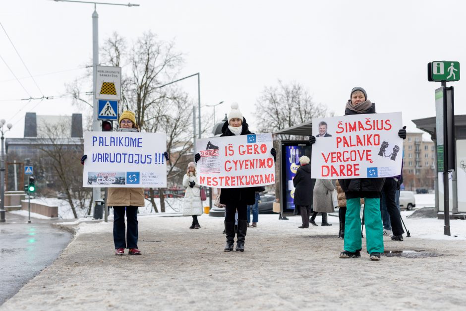Streikuojančių sostinės vairuotojų profsąjunga į derybas su VVT neatvyko