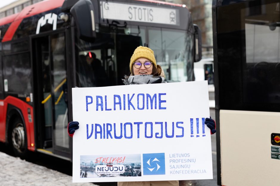 Streikuojančių sostinės vairuotojų profsąjunga į derybas su VVT neatvyko