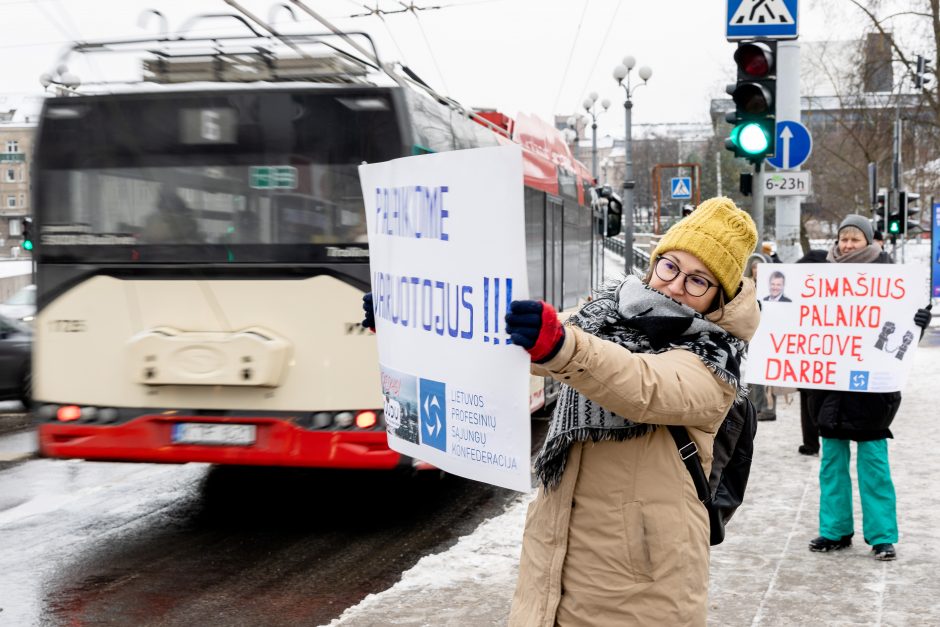 Streikuojančių sostinės vairuotojų profsąjunga į derybas su VVT neatvyko