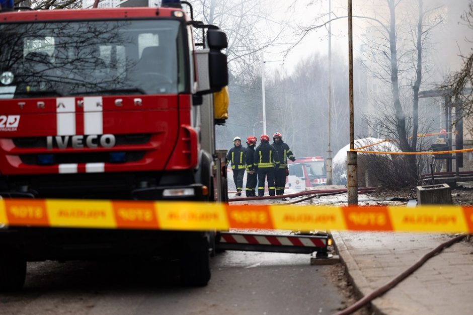 Šalčininkų rajone per gaisrą sudegė automobilis „Toyota RAV4“