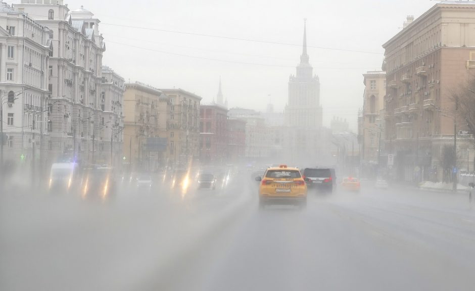 Maskvos centre kilo didelis gaisras