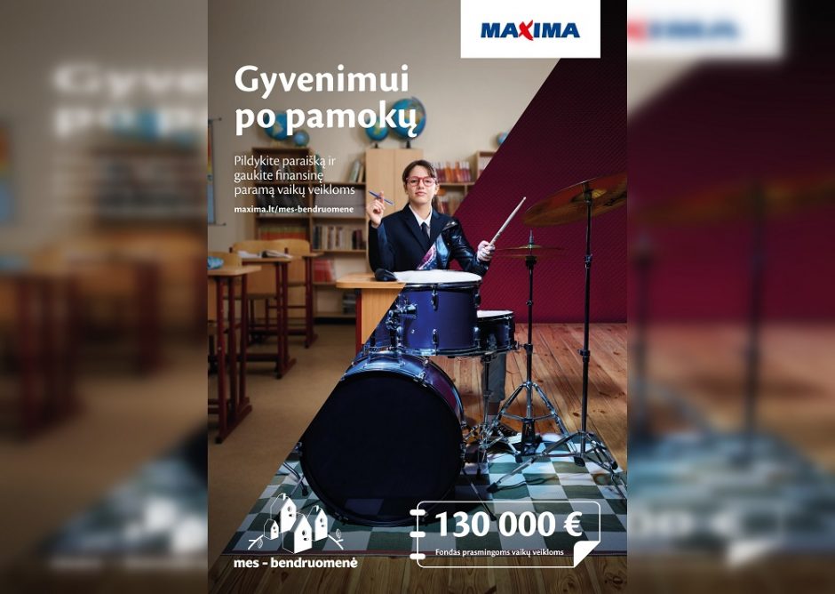 Vaikų gyvenimui po pamokų „Maxima“ skiria 130 tūkst. eurų – paraiškų laukia iki balandžio 21 dienos