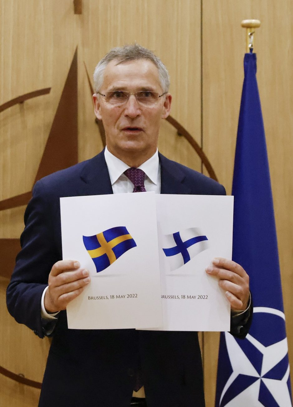 NATO vadovas tikisi greito Suomijos ir Švedijos priėmimo