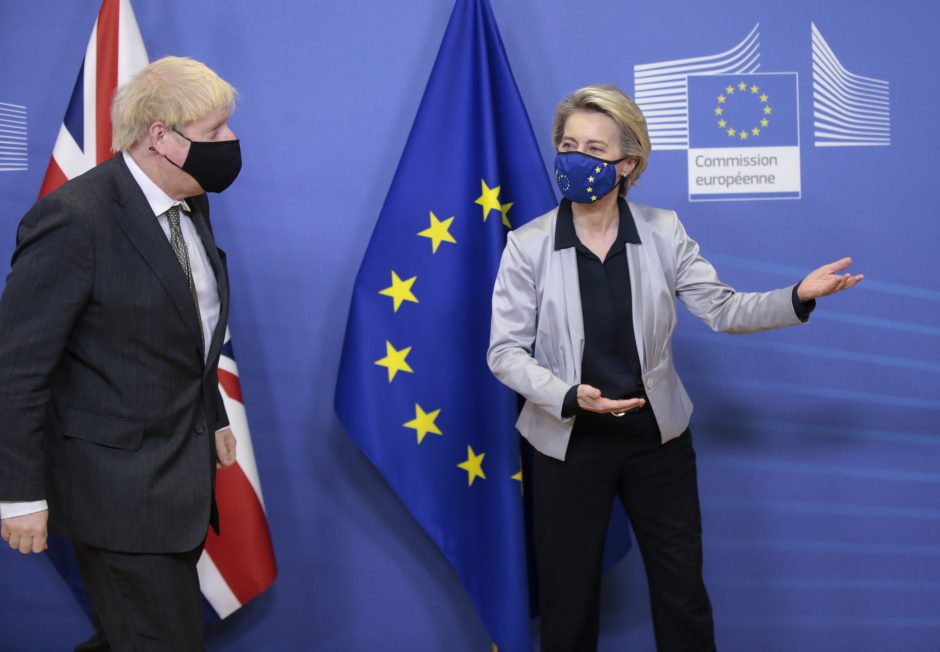 U. von der Leyen ir B. Johnsonas sutarė tęsti derybas dėl prekybos po „Brexito“