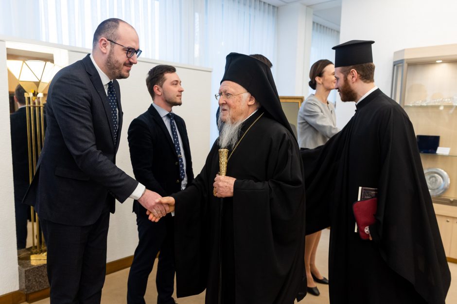 Seimo pirmininkė susitiko su Konstantinopolio patriarchu Baltramiejumi I