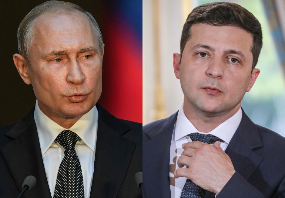 Telefonu pasikalbėję V. Putinas ir V. Zelenskis aptarė padėtį Rytų Ukrainoje
