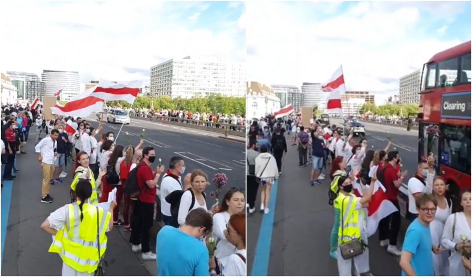 Jungtinėje Karalystėje gyvenantys lietuviai taip pat palaikė baltarusių kovą