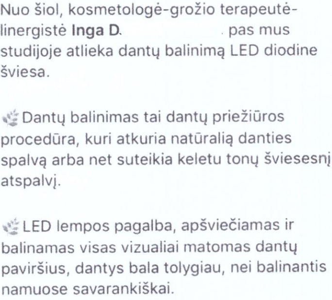 Vietoj baltos šypsenos – margi dantys