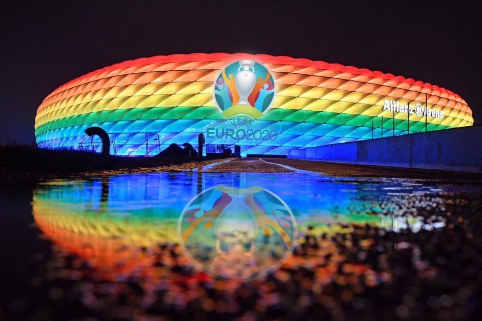 Vokietija: UEFA siunčia „blogą signalą“ neleisdama apšviesti arenos vaivorykštės spalvomis
