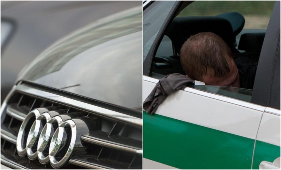Girto „Audi“ vairuotojo kelionė Telšiuose: nuvažiavo nuo kelio, grasino pareigūnams
