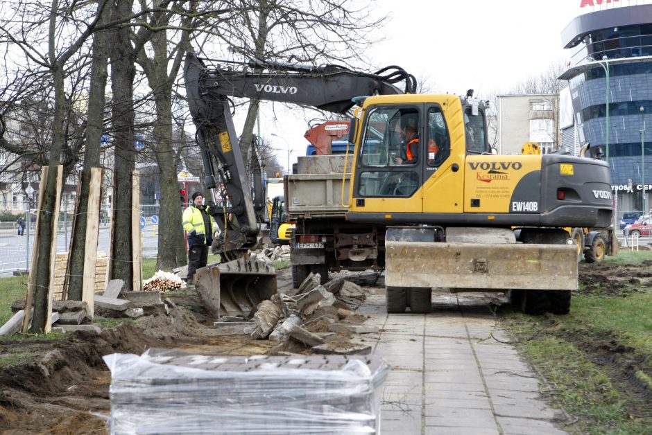 Klaipėda tvarkosi: Taikos prospekte – darbų virtinė