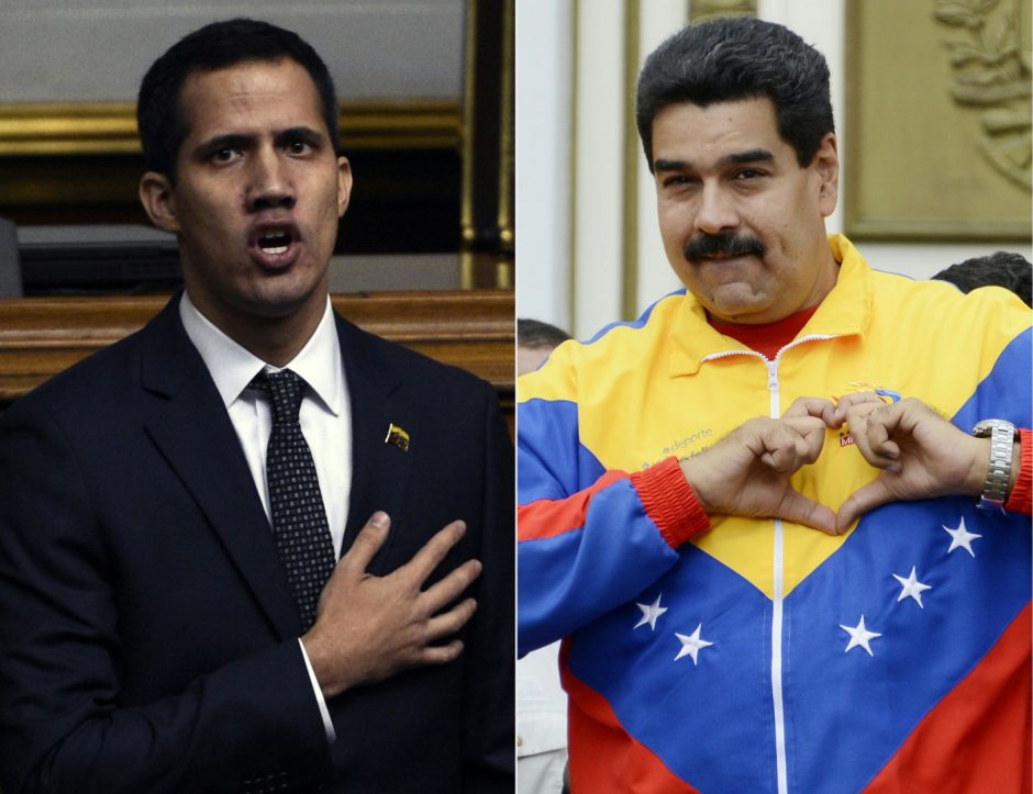 J. Guaido paskelbė, kad vyriausybė surengs derybas su N. Maduro