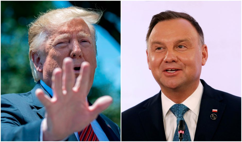 A. Duda tikisi D. Trumpo įsipareigojimo didinti JAV karių kontingentą Lenkijoje