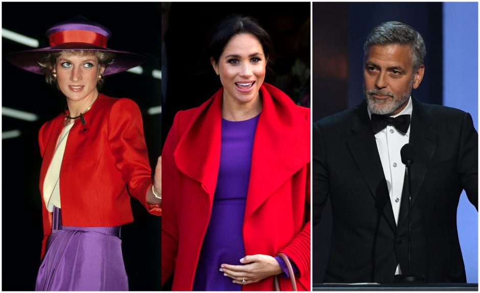 G. Clooney: spauda juodina Meghan panašiai kaip princesę Dianą