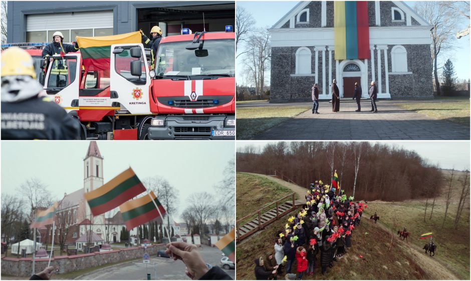 Įspūdingas sveikinimas Lietuvai: prie filmavimo prisidėjo 700 žemaičių