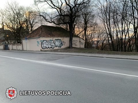 Sostinėje 61 pastatą apgadinęs devyniolikmetis grafitininkas stos prieš teismą