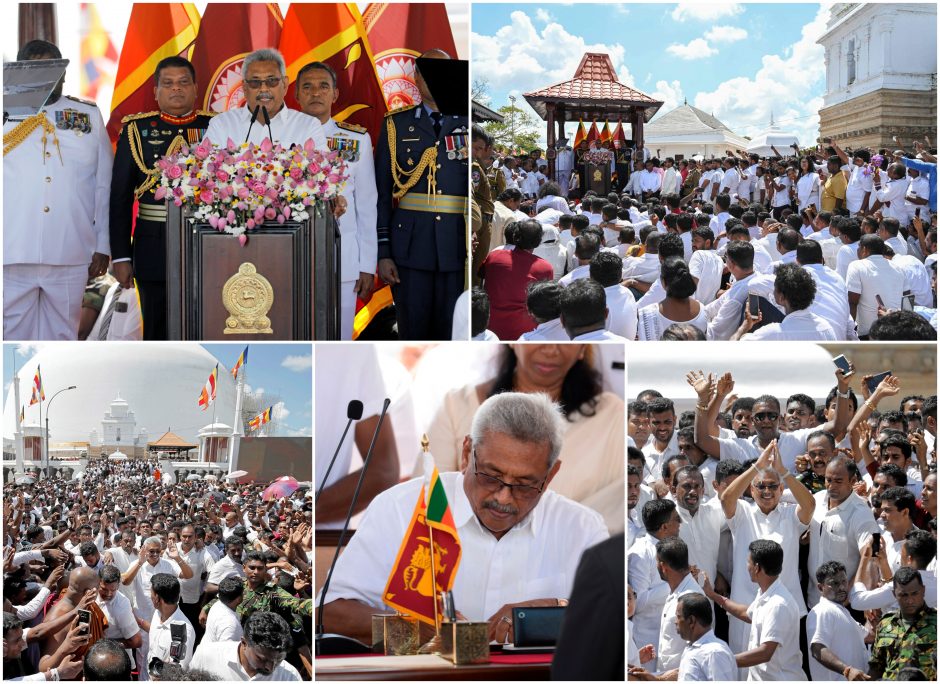 Inauguruotas Šri Lankos prezidentas G. Rajapaksa dėmesį skirs nacionaliniam saugumui