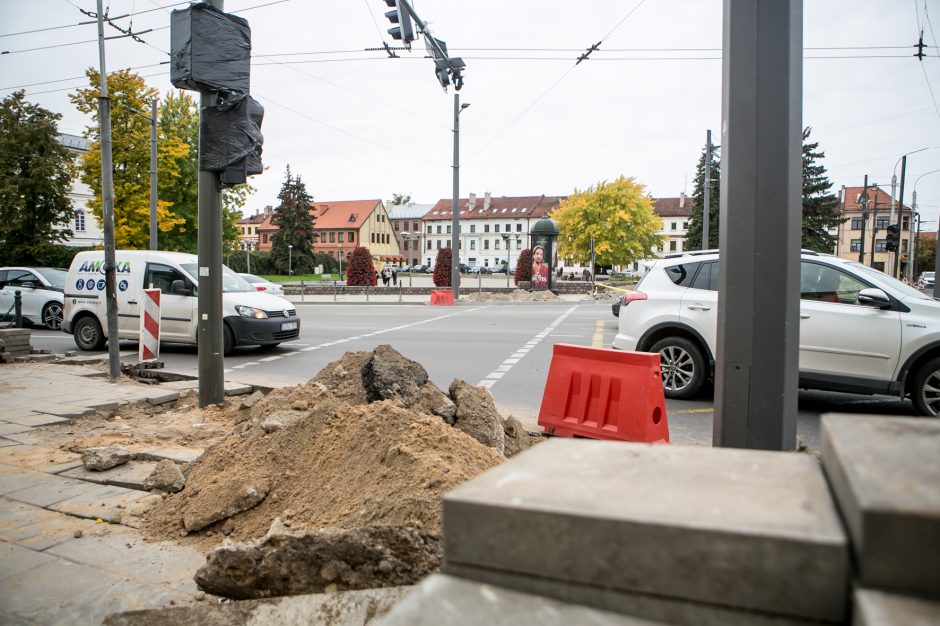 Savaitgalį – intensyvūs naktiniai darbai Šv. Gertrūdos ir Gimnazijos gatvių sankirtoje