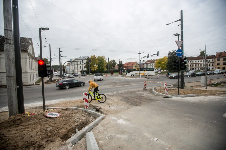 Savaitgalį – intensyvūs naktiniai darbai Šv. Gertrūdos ir Gimnazijos gatvių sankirtoje