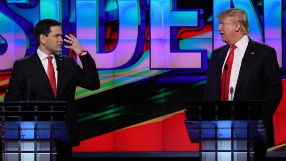 Respublikonų debatuose susikibo D. Trumpas ir M. Rubio