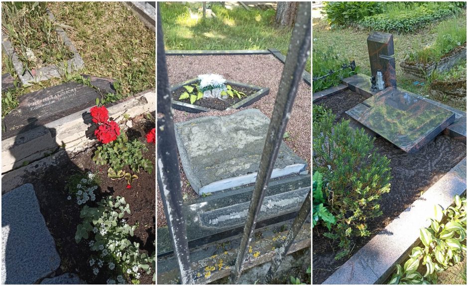 Šokiravo vandalizmas Šančių kapinėse: suniokota dešimtis antkapių