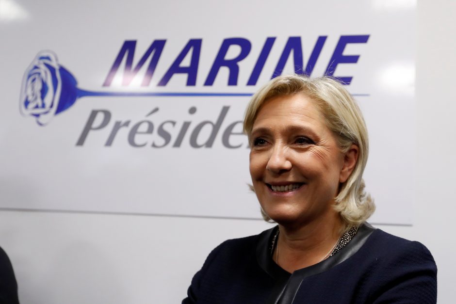 Prancūzijos premjeras: prezidente gali tapti M. Le Pen