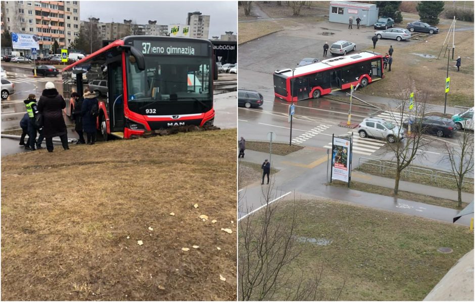 Šilainiuose miesto autobusas nuvertė stulpą: paaiškėjo, kad sušlubavo vairuotojo sveikata