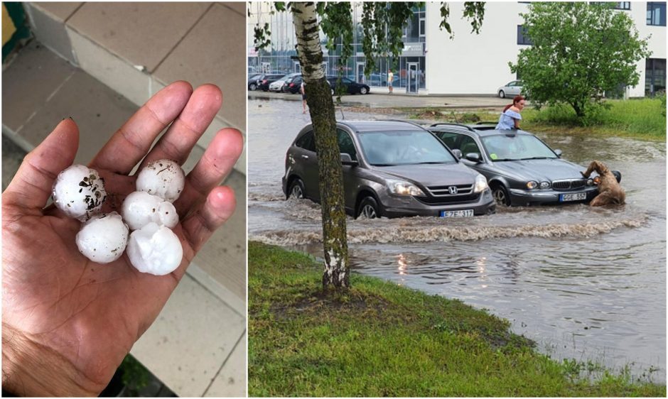 Gerų žinių kol kas nėra: vėl siaus škvalas, perkūnija, kai kur kruša 