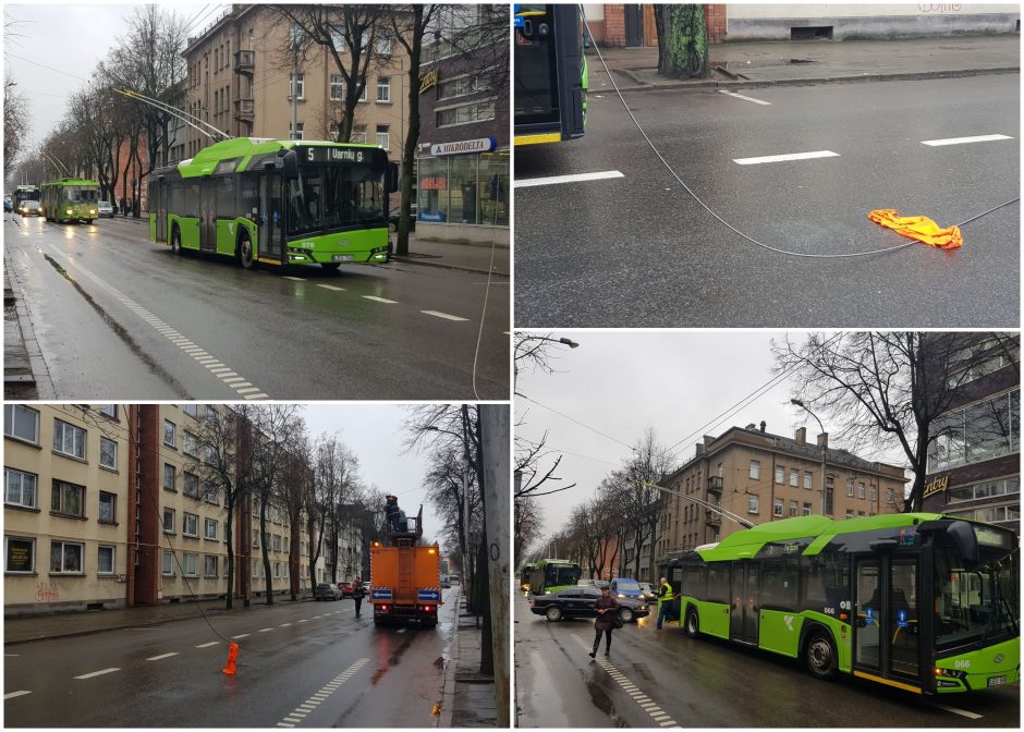 Miesto centre eismą trikdė netikėta kliūtis