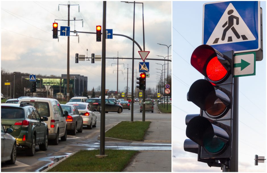 Kauno sankryžose jau kabinamos žaliosios rodyklės