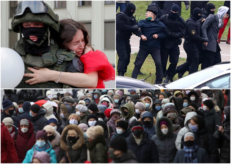 Protestai Baltarusijoje neslopsta: į gatves išėjo tūkstančiai žmonių